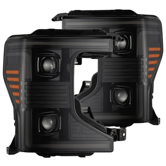 AlphaRex 20-22 Ford F150 Pro-Series Projector Headlights Alph. Black w/ Act.Light / Seq. Sig. / DRL