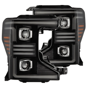AlphaRex 20-22 Ford F150 Pro-Series Projector Headlights Black w/ Activation Light / Seq. Sig. / DRL