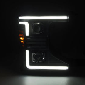 AlphaRex 20-22 Ford F150 Pro-Series Projector Headlights Black w/ Activation Light / Seq. Sig. / DRL - 0
