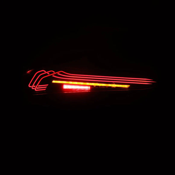 AlphaRex 20-24 Toyota Supra LUXX-Series Laser Style LED Tail Lights Alpha-Black