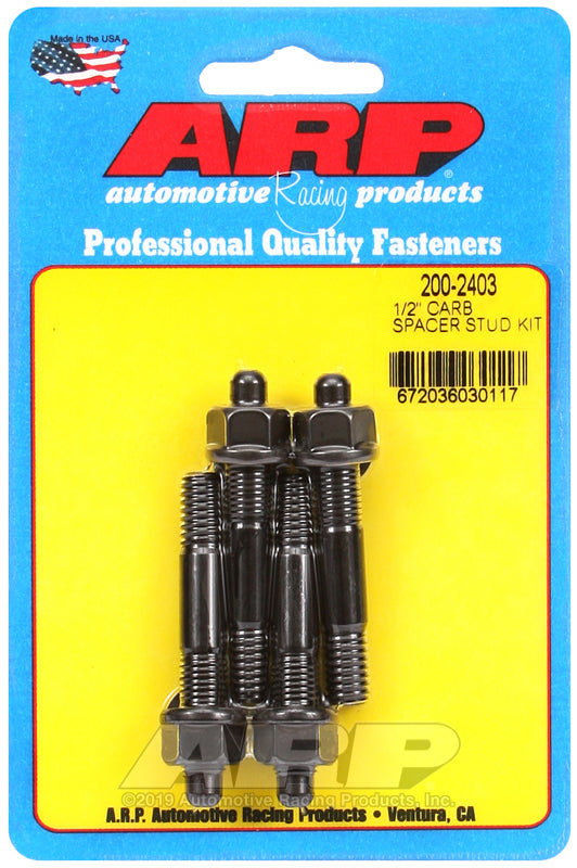 ARP 1/2in Carburetor Spacer Stud Kit 2.225in OAL