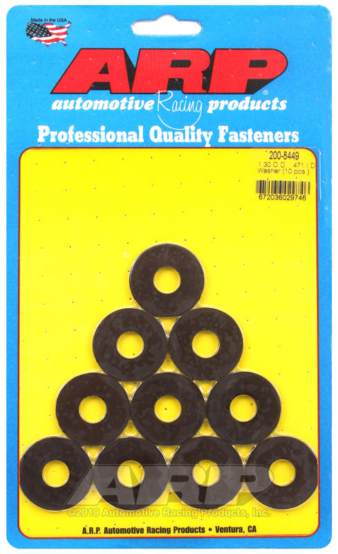 ARP .471 ID x 1.30 OD No Chamfer Black Washer - Pack of 10