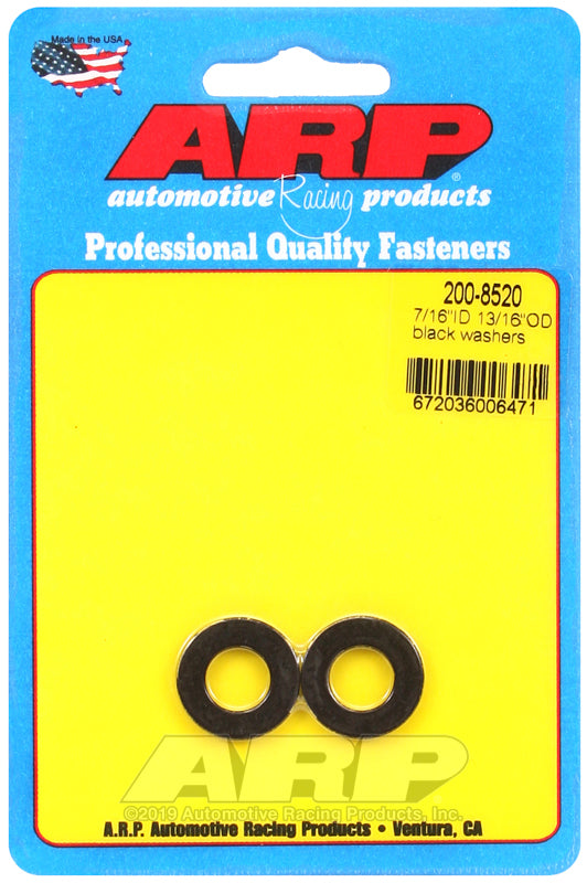 ARP 7/16 ID 13/16 OD Black Washers (2 pack)