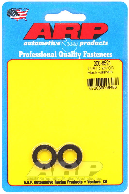 ARP 7/16in ID 3/4inOD Black Washer (Pack of 2)