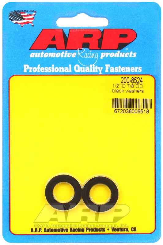 ARP 1/2in ID 7/8inOD Black Washer (Pack of 2)