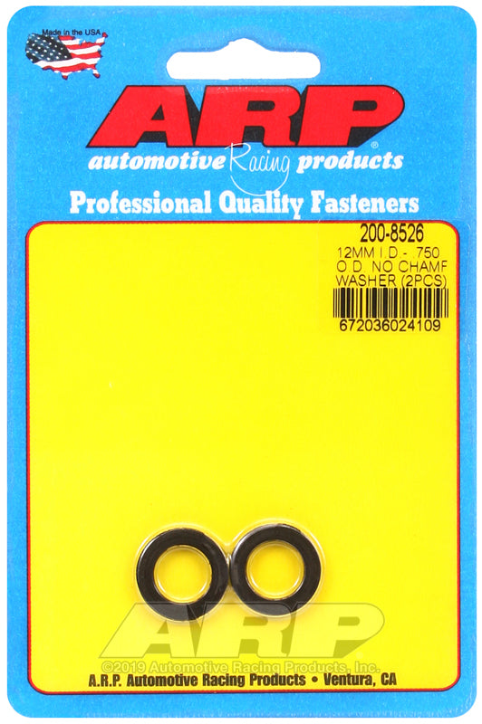 ARP M12 ID 3/4inOD Black Washers - 2 Pack