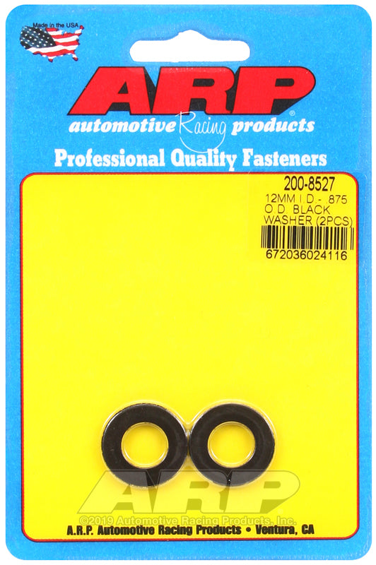 ARP M12 ID 0.875in OD Black Washers (2 pack)