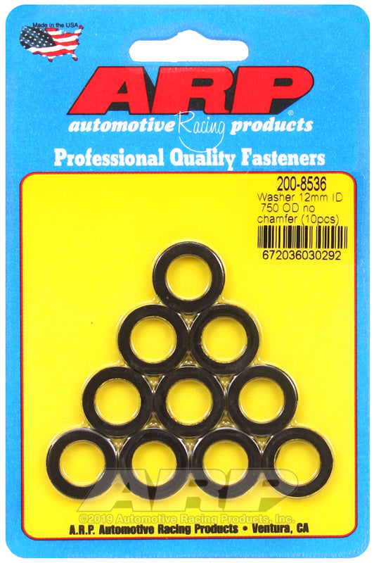 ARP M12 ID  .750 OD No Chamfer Washers (Pack of 10)