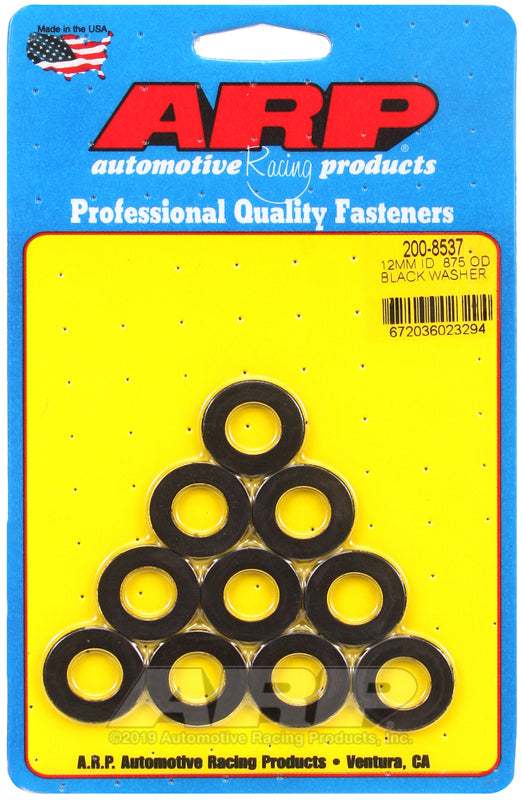 ARP M12 ID  .875 OD Black Washers (Pack of 10)