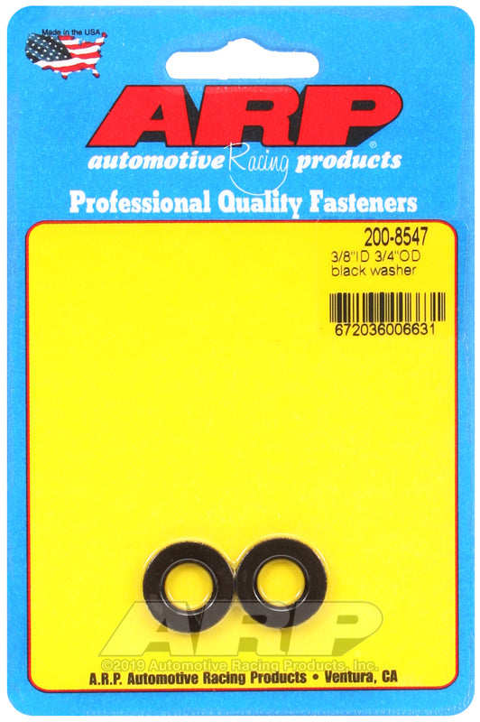 ARP 3/8inID 3/4inOD Black Washer - 2 Pack