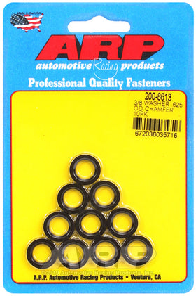 ARP 3/8 ID .625 OD Chamfer Black Washer - 10 Pack