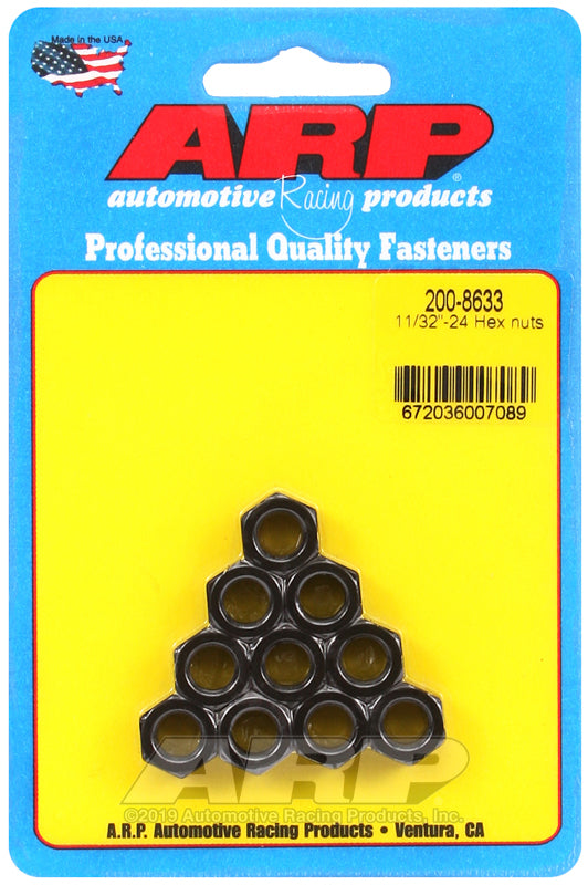 ARP 11/32-24 Hex Nut Kit (Pack of 10)