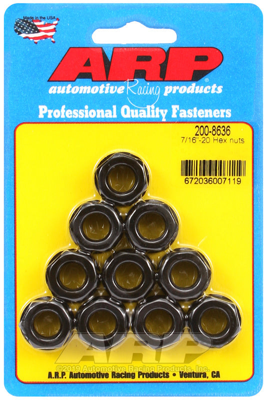 ARP 7/16in-20in Hex Nut Kit 10 Pack