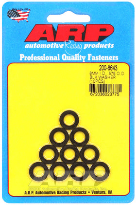 ARP M8 ID .575 OD Black Washers (10/pkg)