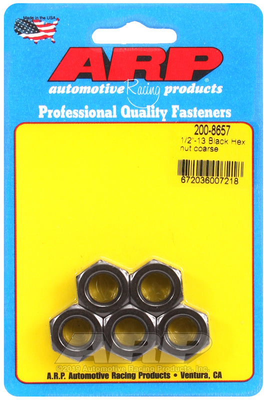 1/2-13 BLK HEX NUT COARSE 5PK