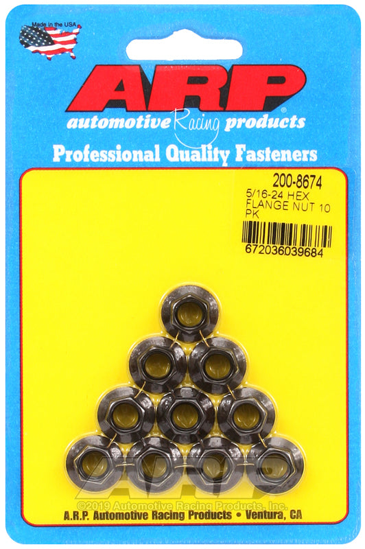 5/16-24 HEX FLANGE NUT 10 PK