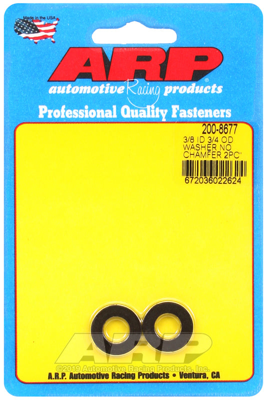 3/8ID 3/4OD NO CHAMF WASHER 2P