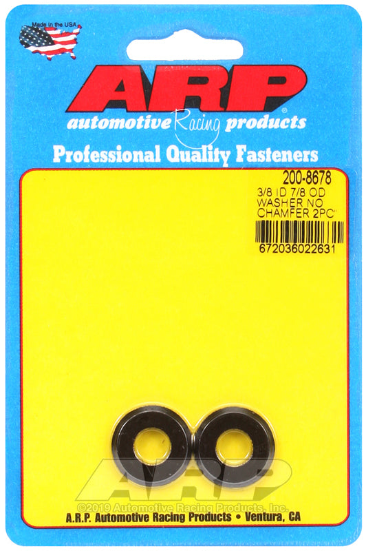 3/8ID 7/8OD NO CHAMF WASHER 2P