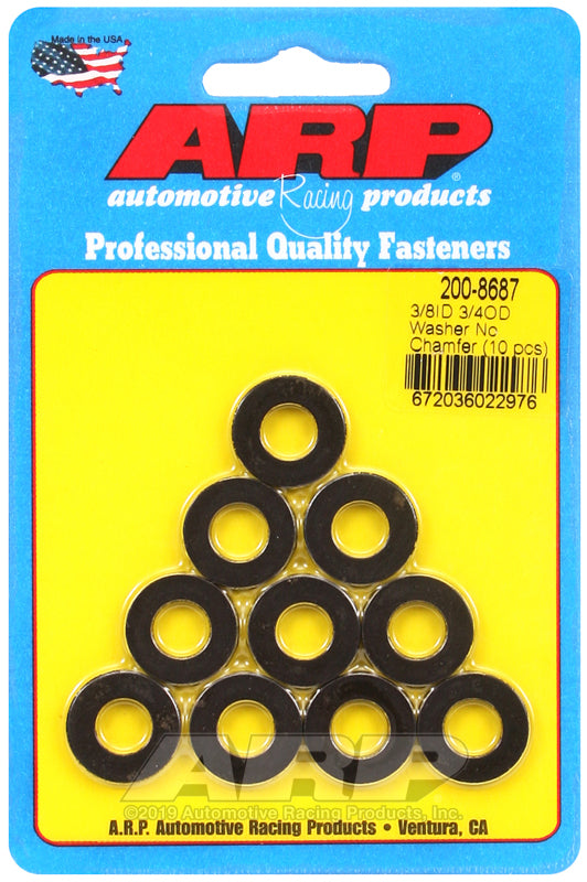ARP 3/8inID 3/4inOD Black Washers (10 pack)