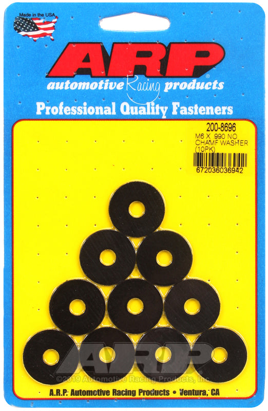 M6 X .990 NO CHAMF WASHER 10PK