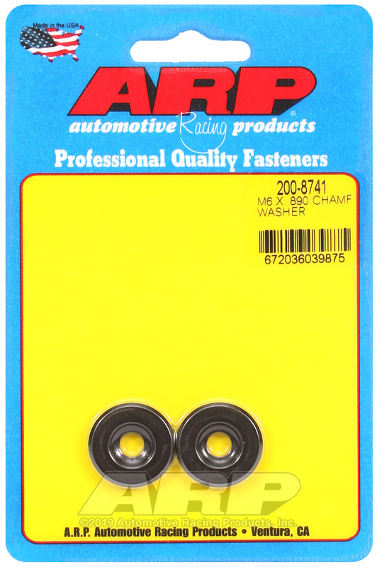 ARP M6 ID .890 OD Black Washers (2 Pack)