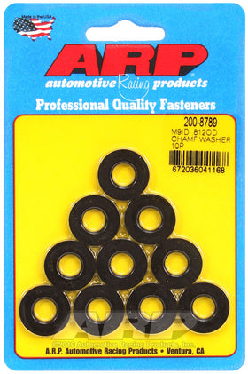 ARP M9 ID .812 OD Chamfer Black Washers (10 pack)