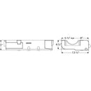 OIL PAN, BBC MARK IV, MARINE, DRY SUMP, 4 PICK UP, ALUM., 5 INCH, W PUMP NOTCH-2