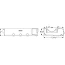 OIL PAN, BBC MARK IV, MARINE, DRY SUMP, 4 PICK UP, ALUM., 5 INCH-2