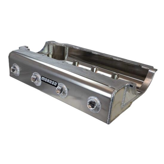 OIL PAN, BBC MARK IV, MARINE, DRY SUMP, 4 PICK UP, ALUM., 5 INCH