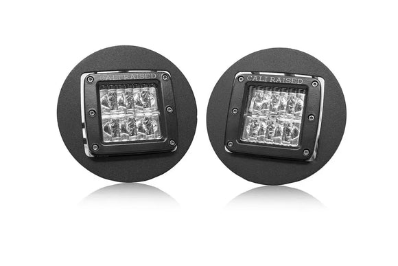 Cali Raised 2005-2011 Toyota Tacoma Led Fog Light Pod Rep Brackets Kit - Brackets W/ 18W Pods