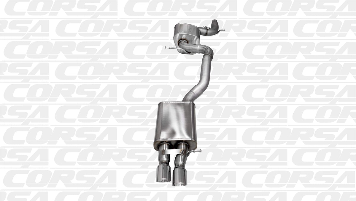 Corsa 06-10 Volkswagen GLI Mk5 Polished Touring Cat-Back Single Rear Exit Polished Pro-Series Tips - 0