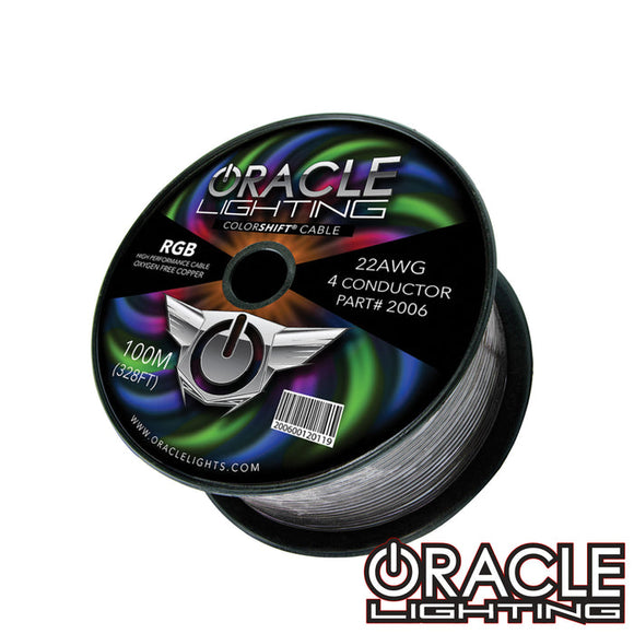 Oracle 22AWG 4 Conductor RGB Installation Wire 100M (328ft) Spool - RGB SEE WARRANTY