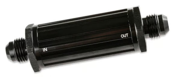 Mr. Gasket -8 AN Fuel Filter 30 Micron - Black