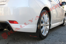 Rally Armor 08-10 Subaru WRX / 08-11 Impreza 2.5i (Hatch/Sedan) Black UR Mud Flap w/Red Logo - 0