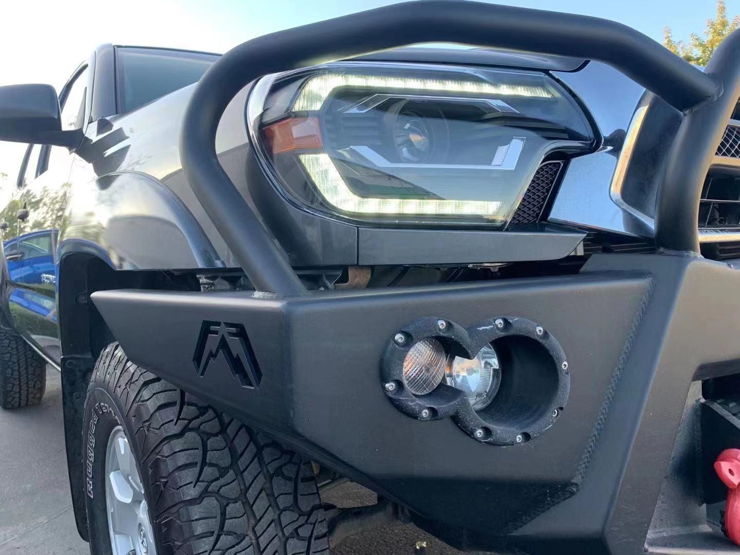 AlphaRex 12-15 Toyota Tacoma LUXX LED Projector Headlights Plank Style Black w/DRL