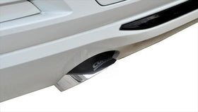Corsa 12-14 BMW 335i Sedan AWD F30 3in Black Touring Dual Rear Single 3.5in Tip Cat-Back Exhaust - 0