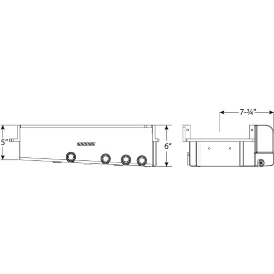 OIL PAN, DART LS NEXT/NEXT 2 NON-SKIRTED, DRY SUMP, 4 P/U, ALUMINUM