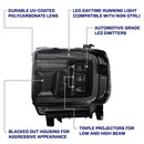 Form Lighting 2014+ GMC Sierra 1500/2500/3500 LED Projector Headlights Amber DRL (Pair)-5