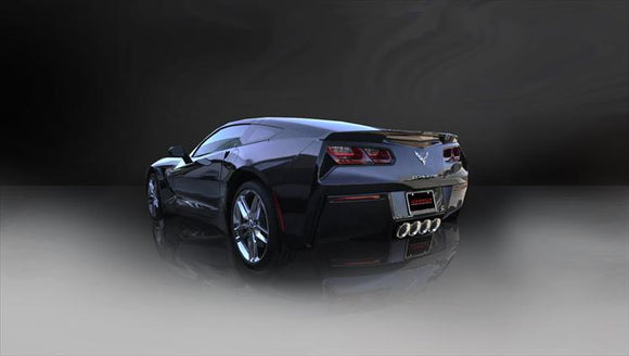 Corsa 14-19 Chevy Corvette C7 Coupe 6.2L V8 AT/MT 2.75in Valve-Back Dual Rear Exit Black Xtreme Exht