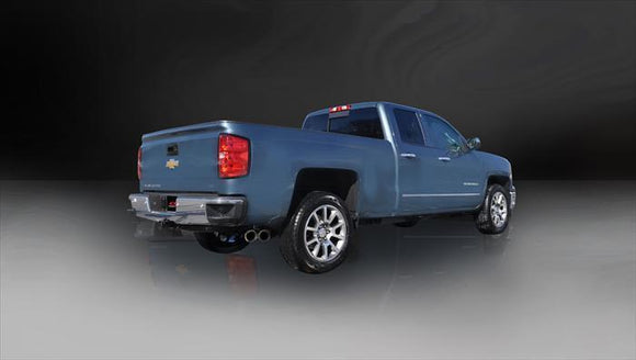 Corsa 2014-19 Sierra/Silverado 1500 Crew/Dbl / Short/Std. Bed 6.2L V8 Black Sport Single SideCB Exht