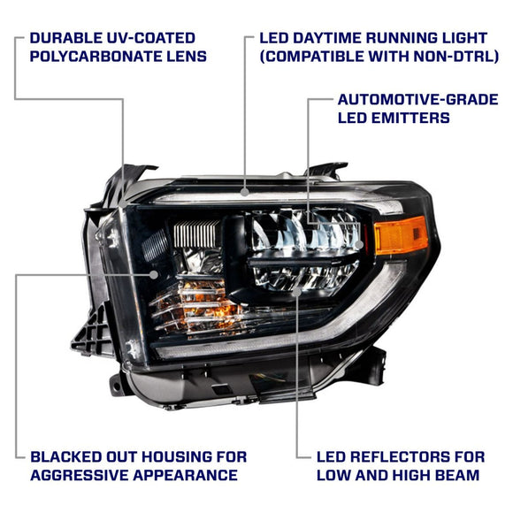 Form Lighting 2014-2021 Toyota Tundra LED Reflector Headlights (Pair)