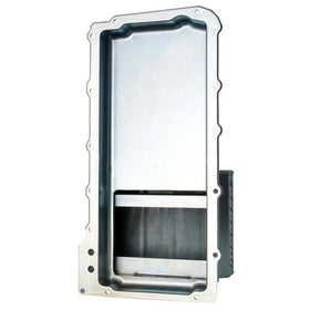 Moroso GM LS Swap (w/Rear Sump & Two -10An Fittings) Wet Sump 7qt 6in Baffled Steel Oil Pan - Black - 0