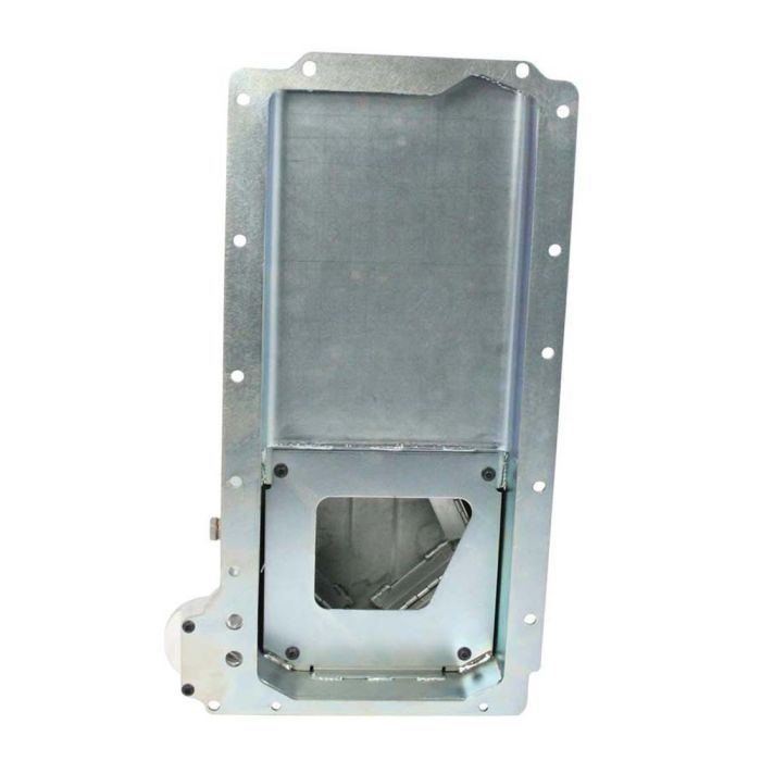 Moroso GM LS Swap/Early F-Body (w/Rear Sump/Spin-On Filter Adapter) Wet Sump 6in Steel Oil Pan - Blk - 0
