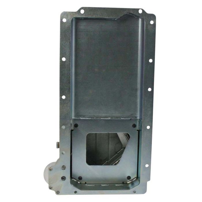 Moroso GM LS Swap (w/Rear Sump/Spin-On Filter Adapter) Wet Sump 7qt 6in Angled Steel Oil Pan - Black - 0