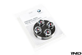 BMW M Logo Valve Stem Cap Set - Silver