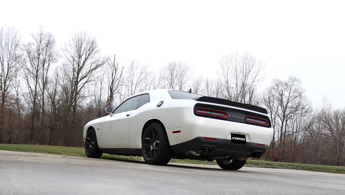 Corsa 2015-2017 Dodge Challenger Sport Cat-Back Dual Rear Exit with Twin 3.5in Polished Pro-Seri - 0