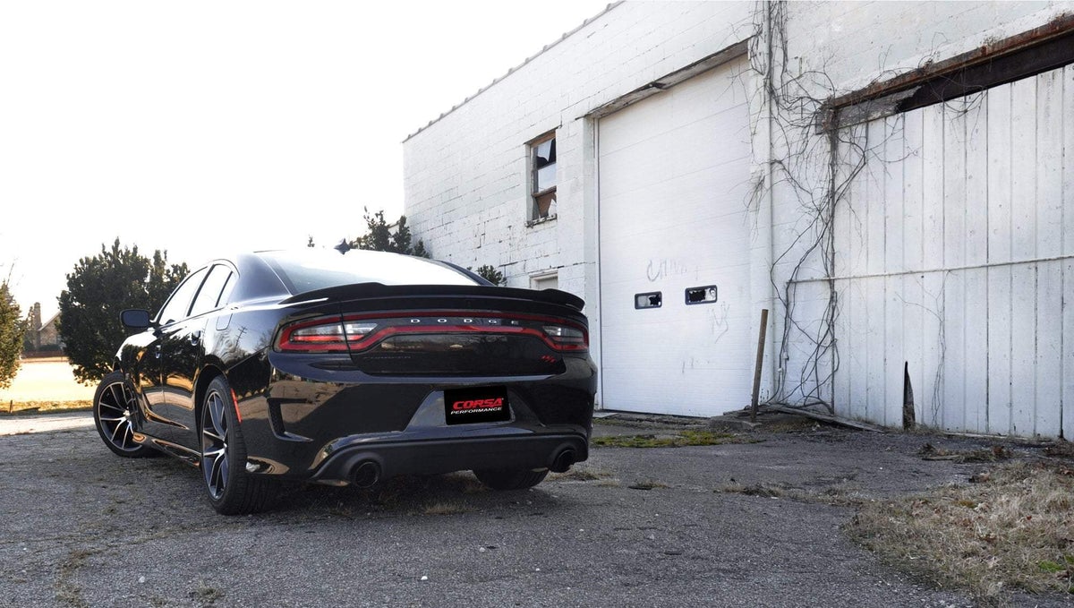 Corsa 2017-2020 Dodge Charger 6.4L/17-19 Dodge Charger 5.7L Black Sport AxleBack Exhaust w/4.5inTips