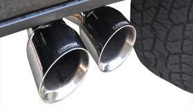 Corsa 2015-2020 Ford F-150 5.0L V8 (Super Crew Cab) Black Sport Single Side Dual 4in Tips CB Exhaust - 0