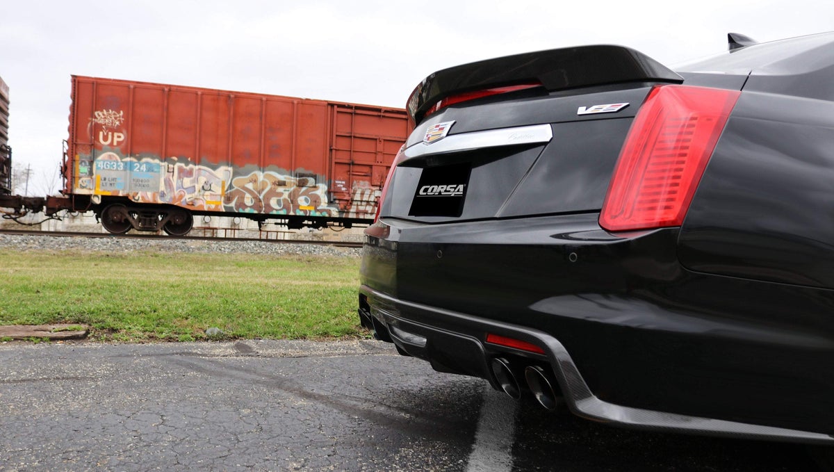 Corsa 2016-2019 Cadillac CTS V 6.2L V8 2.75in Black Sport Axle-Back Exhaust - 0