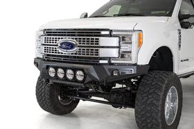 Addictive Desert Designs 17-20 Ford Super Duty Bomber Front Bumper w/ Mounts For 4 Rigid 360 6in - 0